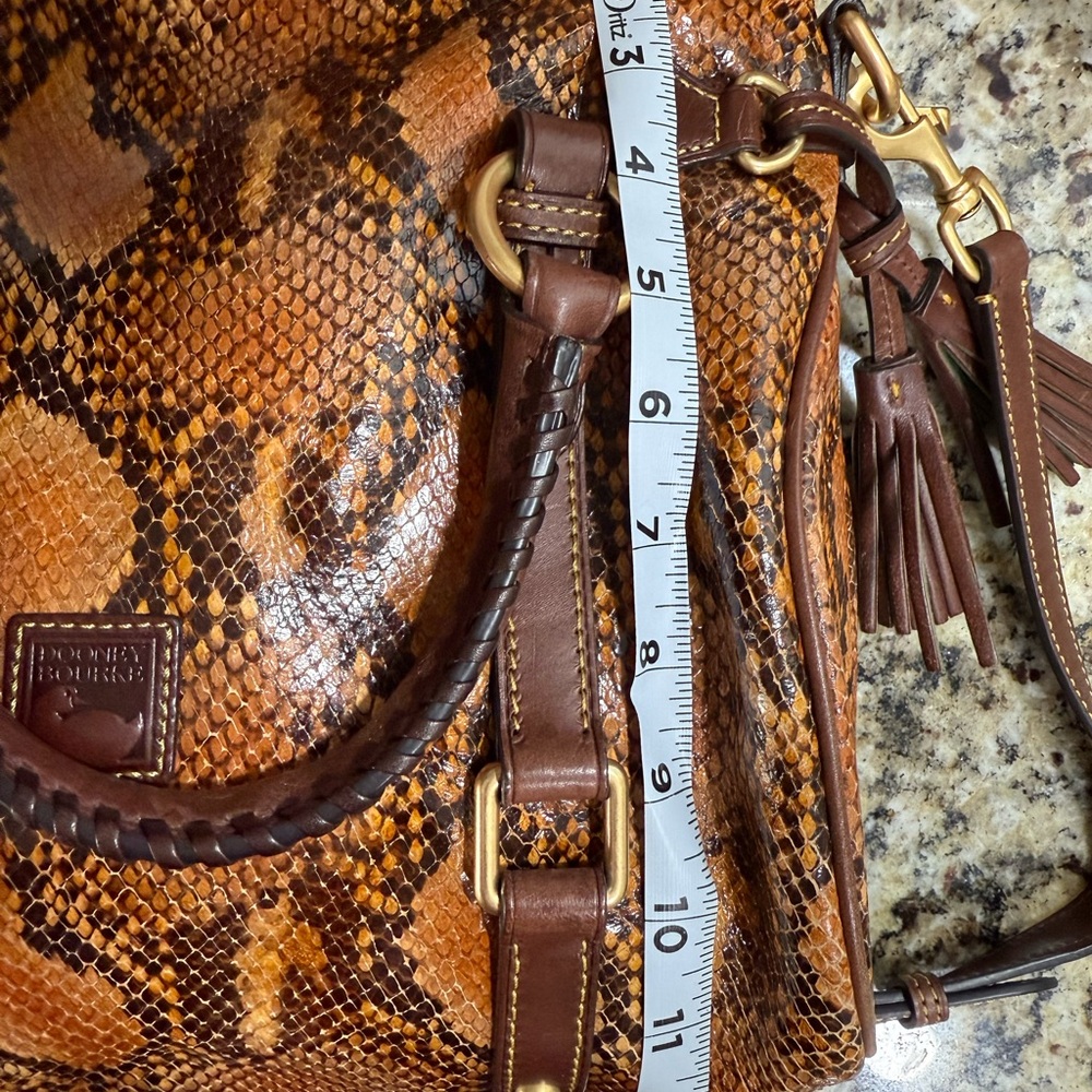 Dooney And Bourke Multi Color Brown Python Skin P… - image 7